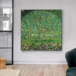 Mintura,Handmade Reproduction Gustav Klimt - Apple Tree Oil Paintings on Canvas,Wall Art Pictures,Home Decoration,Flowers Poster - Image 3