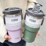 Tyeso 600/750/900/1050/1200ML Stainless Steel Thermos Bottle Car Coffee Cup Sports Water Bottles Keeps Cold and Heat Thermal Mug - Image 2