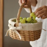 Wedding Basket Fruit Bow-knot Featuring Large Capacity Wedding Bridal Girl Flower Basket Storage Basket - Image 2