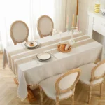 Elegant Waterproof Linen Cotton Tablecloth for Dining & Decor - Image 4