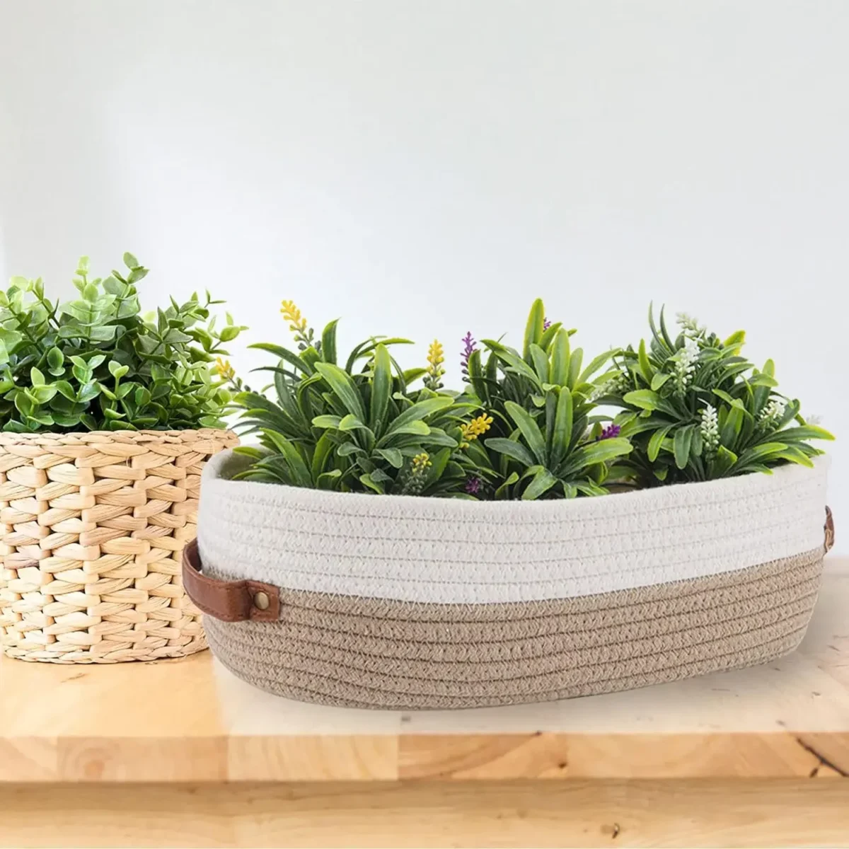 Professional Cotton Rope Sorting Basket Desktop Miscellaneous Accessories Jewelry Storage Basket Snacks Placement Basket - Image 3