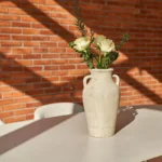 Rustic Large Ceramic Vase, Tall Zen Style vase, Terra Cotta Pitcher Vase, Distressed Farmhouse Decor, Pottery Decorative - Image 4