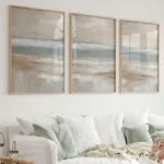 Coastal Serenity: 3-Piece Abstract Ocean Canvas Art Set