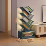 Tree-shaped Bookshelf Solid Wood Book Rack Floor-to-ceiling Space-saving Shelf Living Room Storage Shelf Display Shelf Household - Image 4