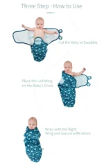 INSULAR 1pc Baby Swaddle Wrap Soft Cocoon Baby Blankets Newborn Swaddle Wrap Warm Cotton Baby Bedding Blanket - Image 5