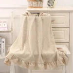 Organic Cotton Baby Blankets Newborn Muslin Swaddle Baby Wrap Gauze Ruffle Blanket Bedding Items Babies Accessories - Image 3