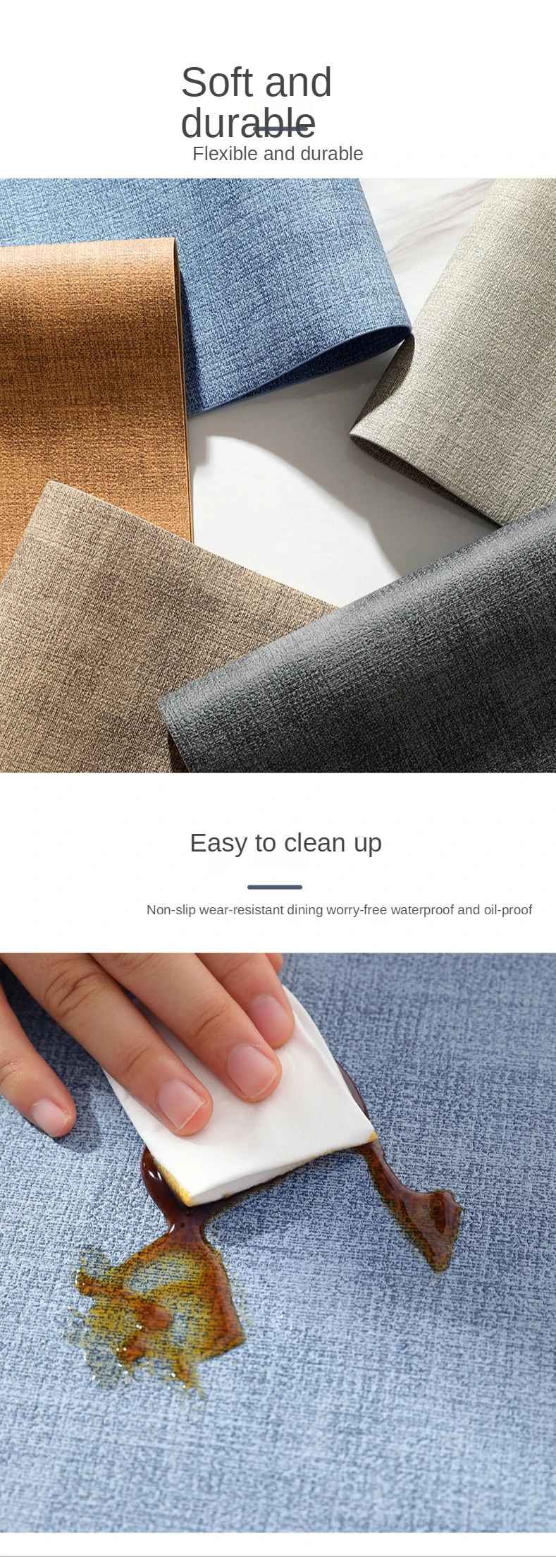 Placemats Dual Sided,Faux Leather Place Meal Mats Indoor Placemats for Dining Table Outdoor Square Non-Slip Washable Table Mats 2 kf S3ee3b58d541541debd97a716a76c6683M