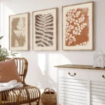 Minimalist Fern Canvas Art Set – Warm Boho Home Decor - Image 3
