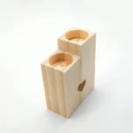 Heart-Shaped Tealight Candle Holder: Wood Elegance for Cozy Decor - Image 4