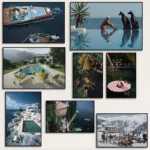 Vintage Slim Aarons Beach Club Snorkelling in Malta High Society Photo Art Poster Canvas Painting Wall Prints Picture Home Decor