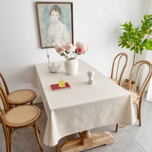 Elegant Linen Cotton Tablecloth for Weddings & Parties