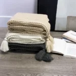Knit Throw Blanket with Tassels Soft Bedspread Bed Cover Bohemia Blankets for Bed Sofa Covers