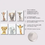 Safari Nursery Decor Set of 3 Poster Jungle Animal Nursery Wall Art Prints Baby Animal Prints Children's Room Bedroom Decoration - Image 2