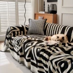 Chic Boho Chenille Sofa Towel with Tassels - Versatile Beach & Picnic Blanket - Image 4