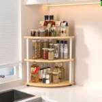 Storage Rack Wall Corner Shelf Practical Storage Rack Living Room/Kitchen/Bedroom Bookshelf Shelf Plant Rack Flower Rack 3/4/5/6 - Image 2
