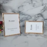 Modern Minimalist Light Gold Metal Picture Frame Stylish Decorative Tabletop Display Frame for Photos and Artwork Home Decor
