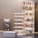 Transparent shoes Cabinet Versatile multi-layer large capacity with Light Sensor for Display Collectible Toys and Blind Boxes - Image 2