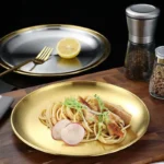 Elegant Korean Stainless Steel BBQ Tray - Versatile Serving Dish - Image 3