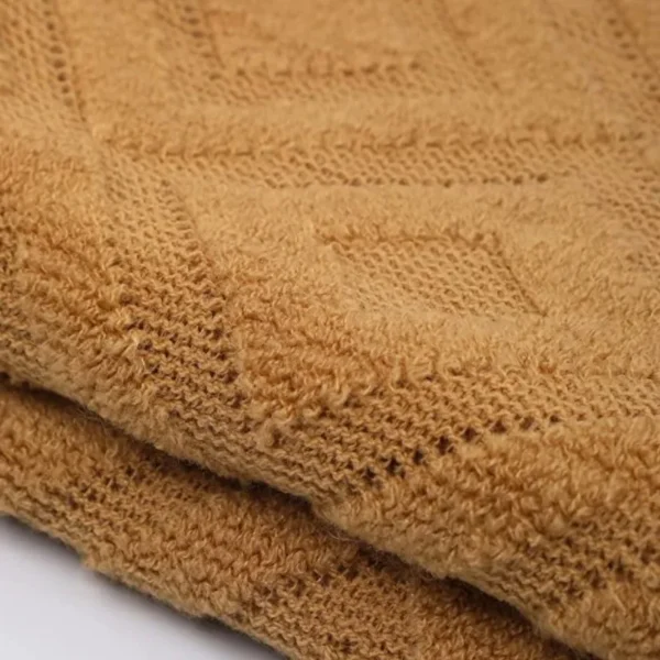 Cozy Halloween Chunky Knit Throw Blanket with Tassels