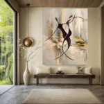 Vibrant Hand-Painted Abstract Dance Canvas for Inspired Spaces - Image 6