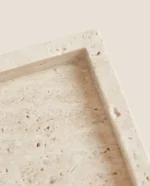 Wabi-Sabi Style Yellow Travertine Tray, Rectangular Beige Marble Stone Tray, Bathroom Ornament, Wholesale, 30x20x3cm - Image 5