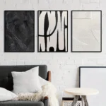 Modern Black and White Canvas Art Set - Unique Home Decor - Image 5