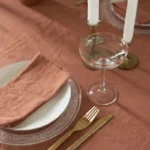Elegant 100% Pure Linen Round Table Cover for Stylish Dining - Image 6