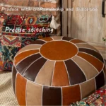 Decorative Moroccan PU Leather Pouf Soft Round Cushion Without Core Unstuffed Cushion Pillow Modern Home Decor for Living Room - Image 5