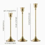 1pc/3pcs for weddings Thanksgiving Christmas and hotel decoration Vintage and elegant metal tabletop candle holders - Image 2