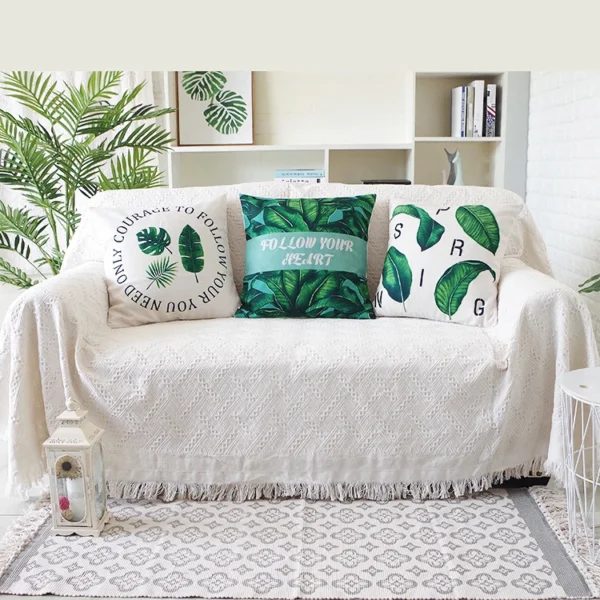 Chic Linen Nordic Throw Blanket for Outdoor Comfort & Style