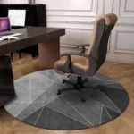 VIKAMA Round Crystal Velvet Carpet Soundproof & dirty-resistant Rug Office Computer Swivel Chair Rocking Table Study Bedroom Mat - Image 2