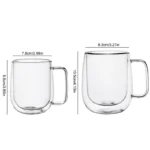 Elegant Double Wall Borosilicate Glass Mug - 350 ml Insulated Delight - Image 6