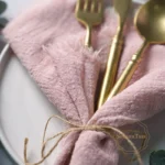 Rustic Cotton Napkins – 12 PCS Retro Dining Decor Set - Image 4