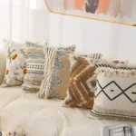 Boho Embroidery Cushion Cover Beige Black Tassels Pillow Cover 45x45cm/ 30x50cm Daisy Home Decoration Sofa Pillowcase - Image 3