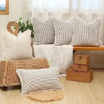 1pc Throw Pillow Covers - Comfortable Striped Throw Pillowcase For Home Bedroom Living Room, Car & Sofa Decor - Perfect Gift - Image 2