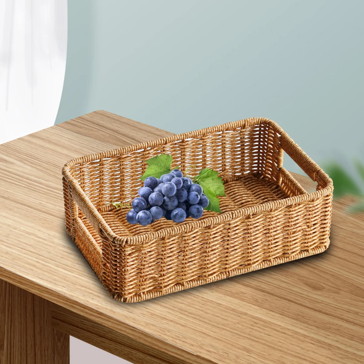 Woven Baskets for Storage Household Picnic Basket Storage Platters for Snacks Perfume Sundries Breakfast Drinks and Food - Image 5