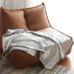 Soft Khaki Knitted Blanket Gray Bedspread Modern Geometric Decorative For Sofa Throw Warm Living Room Bedding Home Decorations - Image 6