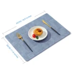 Placemats Dual Sided,Faux Leather Place Meal Mats Indoor Placemats for Dining Table Outdoor Square Non-Slip Washable Table Mats - Image 5
