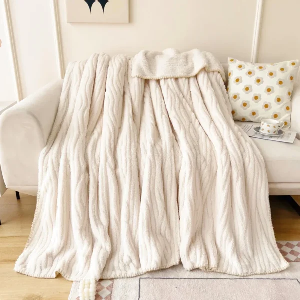 Ultra-Soft Fluffy White Blanket for Cozy Winter Nights