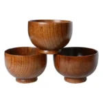 Japanese Style Wooden Bowl Jujube Wooden Bowl Round Large Soup Bowl Creative Children's Rice Bowl Tableware - Image 6