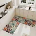 Light Luxury Simple Decorate Kitchen Carpet L-shaped Soft Mat Non-slip Oil-proof Waterproof PVC Easy To Clean Rug Ковер Tapis 러그 - Image 4