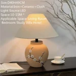BERTH Contemporary Ceramic Table Lamp American Retro Creativity Living Room Bedroom Study Villa Hotel Homestay Desk Light - Image 2