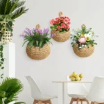 Handwoven Hanging Wall Vegetable Fruit Basket Organizer Container for Kitchen Garden Mount Wall Plant Flower Onion Storage Decor - Image 4