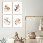 Whimsical Animal Canvas Art for Kids' Dreamy Spaces - Image 2