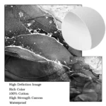 Abstract Gray and White Marble Canvas Art for Modern Homes - Image 5