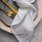 Elegant Washed Cotton Napkins - 10 Pack, 40 x40 CM for Dining Decor - Image 3