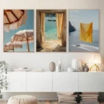 Scenery Swimming Pool Poster Canvas Painting Classic Summer Seaside Beach Waves Printing Art Pictures Home Room Wall Decor Gift - Image 2