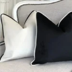 Black White Solid Velvet Pillow Cover Home Decoration Cushion Cover Velour Pillowcase Living Room Sofa Pillow 45x45 /50x50/30x50 - Image 3