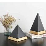 Marble Texture Pyramid Ceramic Statue Desk Decoration Sculpture Modern Crafts Ornaments Room Aesthetic Decor - Image 4