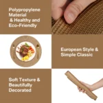 Set of 6 Round Braided Placemats 34CM Table Mats for Dining Tables Christmas Halloween Woven Washable Non-Slip Place mats - Image 3